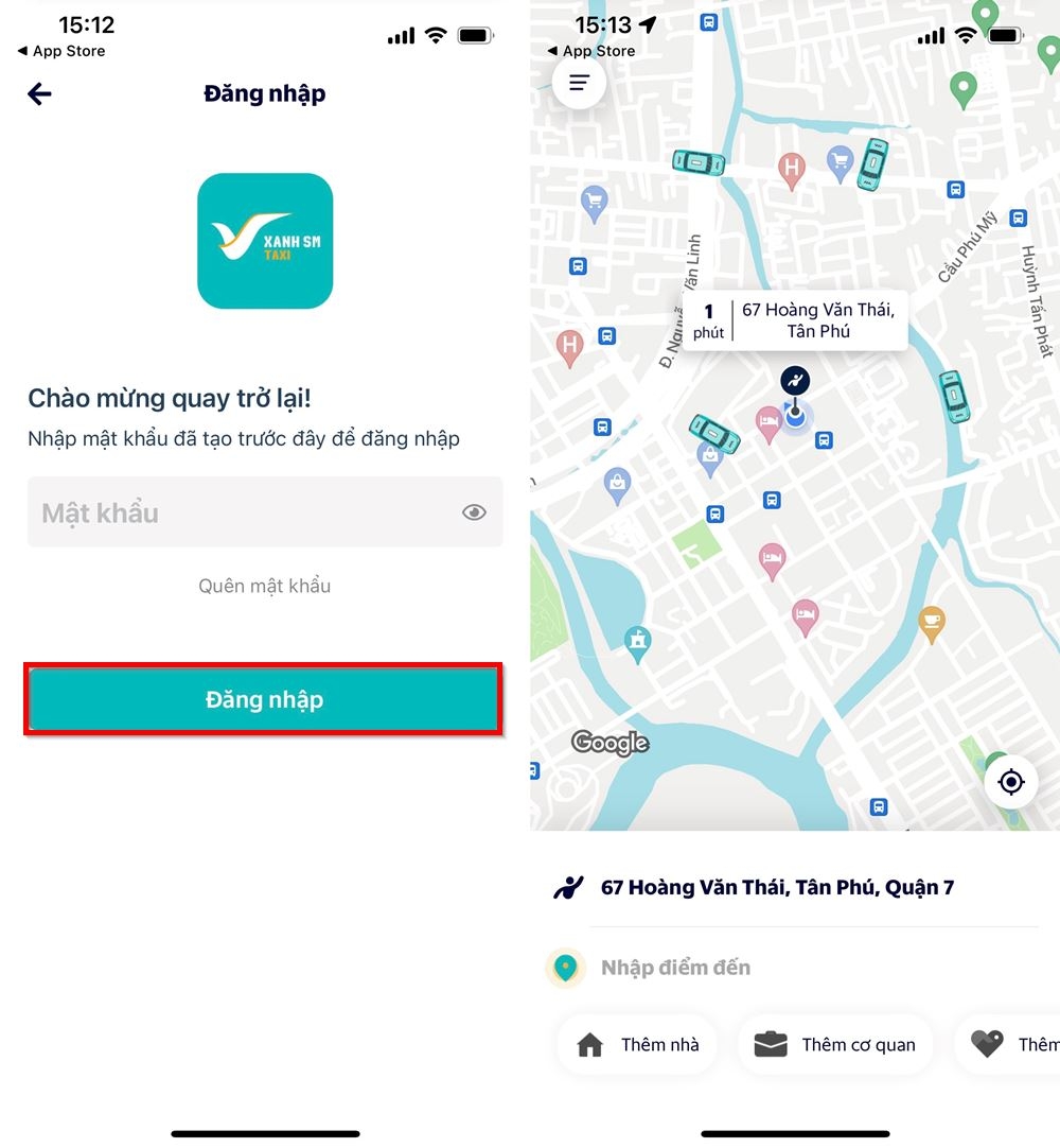 Cách tải và đăng ký tài khoản Taxi Xanh SM 4