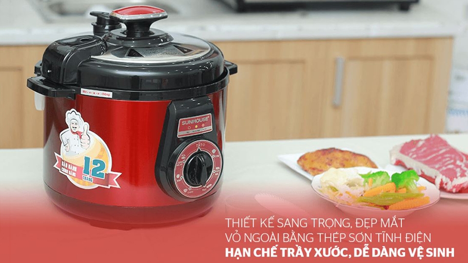 Nồi áp suất điện Sunhouse 5 lít SHD1552