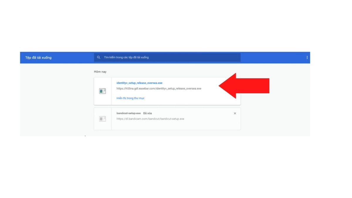 Mở file vừa tải xuống