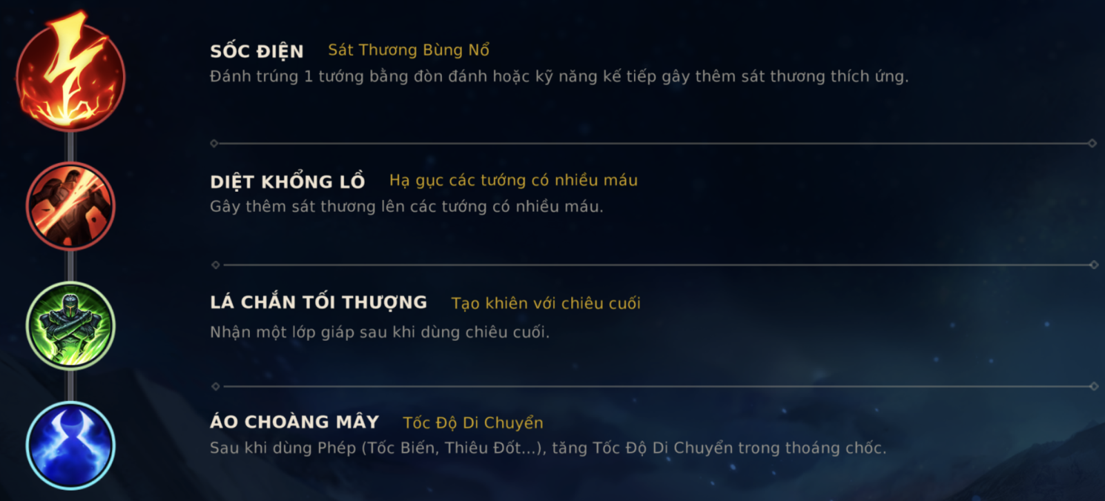 Bảng ngọc Kennen Tốc Chiến