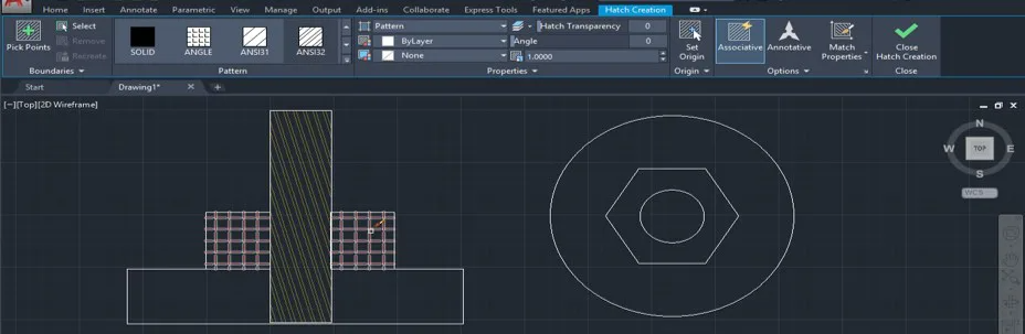 Cách sử dụng lệnh Hatch trong CAD (Bước 14)