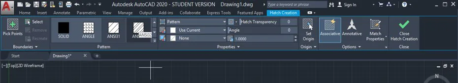 Cách sử dụng lệnh Hatch trong CAD (Bước 2)