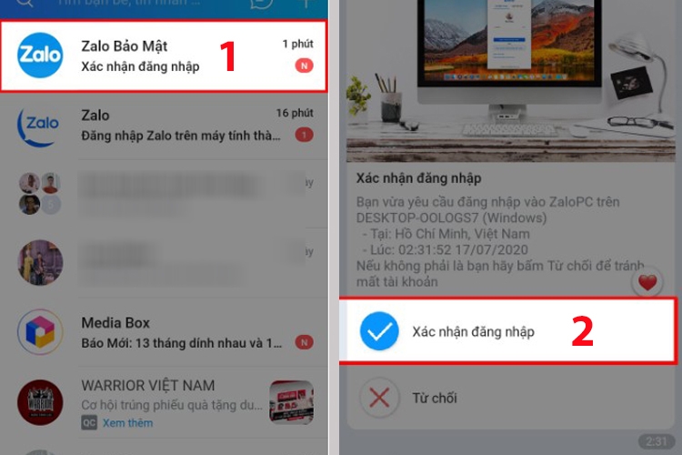 Cách đăng nhập tài khoản Zalo trên PC 6
