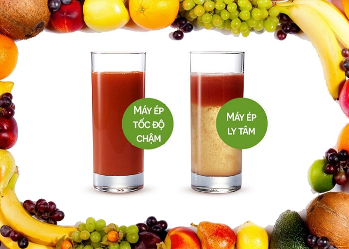 So sánh máy ép chậm và máy ép trái cây thường?
