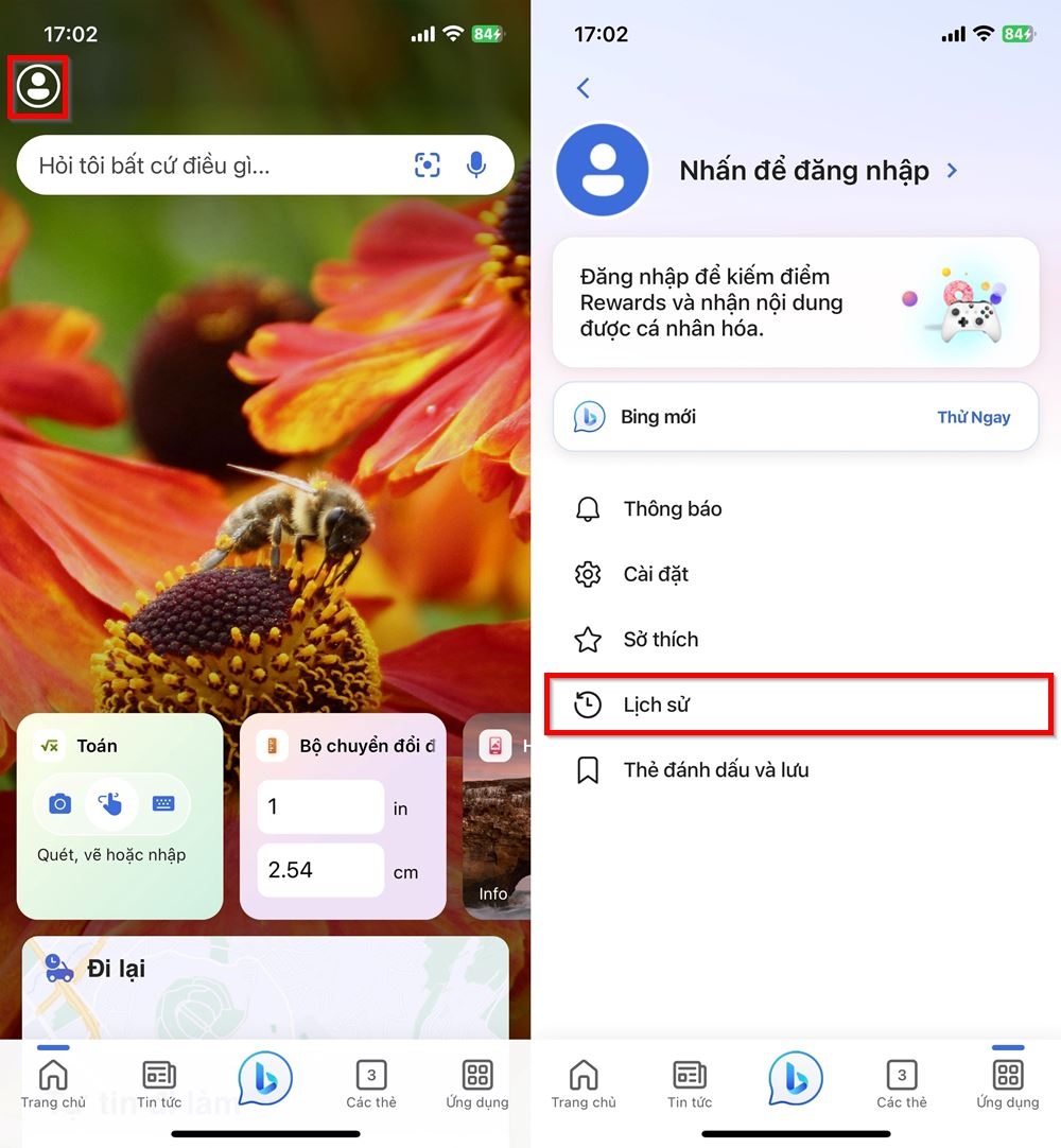 Cách xóa lịch sử tìm kiếm và duyệt web trên Bing AI 1