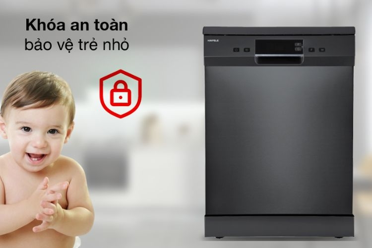 máy rửa bát cao cấp của Hafele cho phép kết nối với mạng Wi-Fi