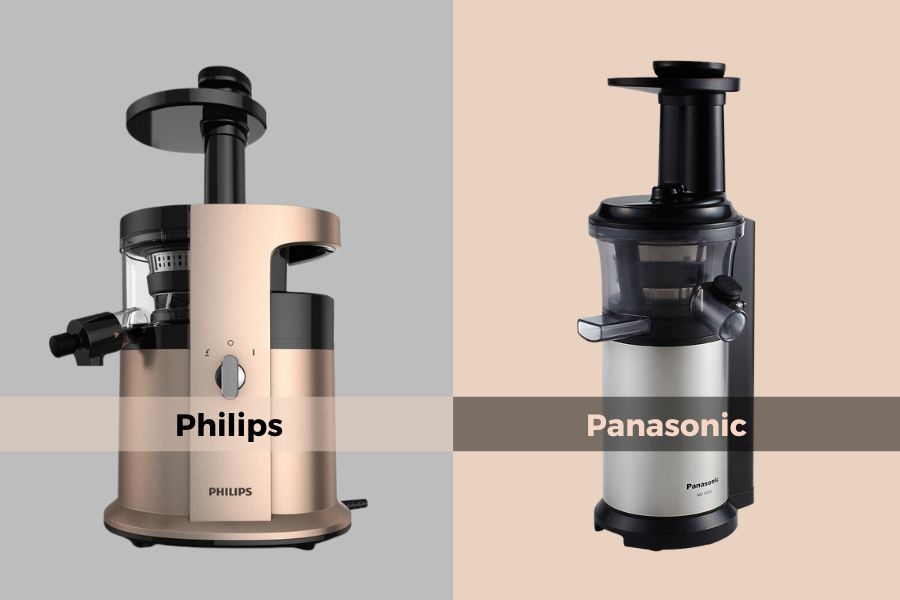 Máy ép chậm Panasonic và Philips đều có nhiều ưu điểm