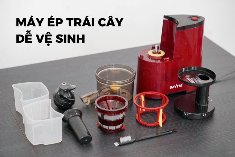 Máy ép trái cây dễ vệ sinh là một tiêu chí quan trọng khi chọn máy ép