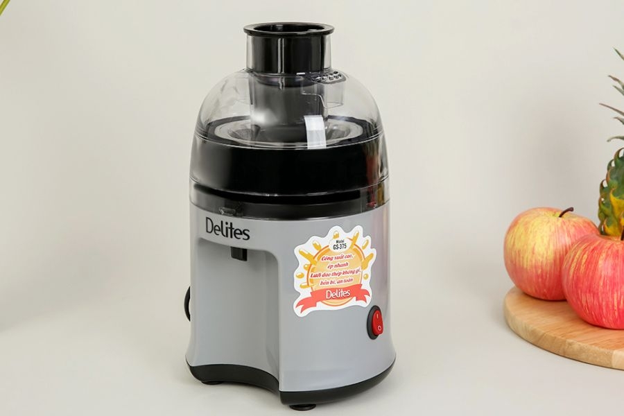 Máy ép trái cây Delites GS-375 có thiết kế đơn giản, dễ vệ sinh