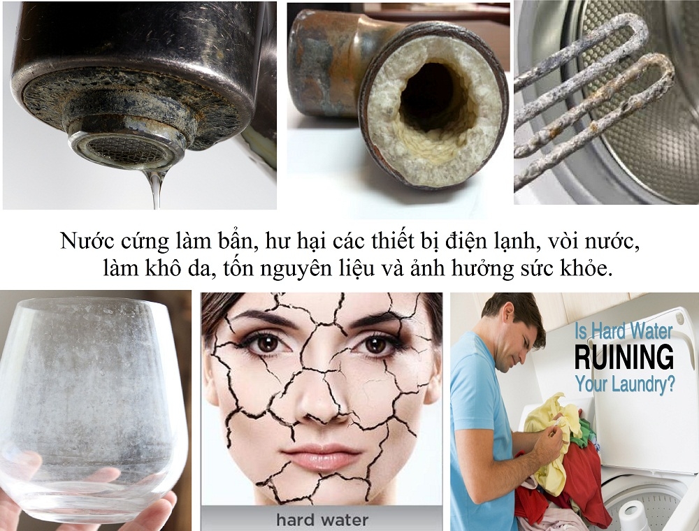 Nước cứng gây ra nhiều hệ lụy nguy hiểm cho sức khỏe và vật dụng trong nhà