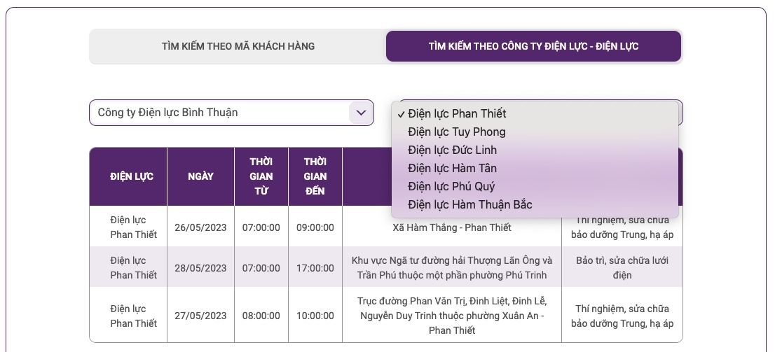 Tra cứu lịch cúp điện (ảnh 4)
