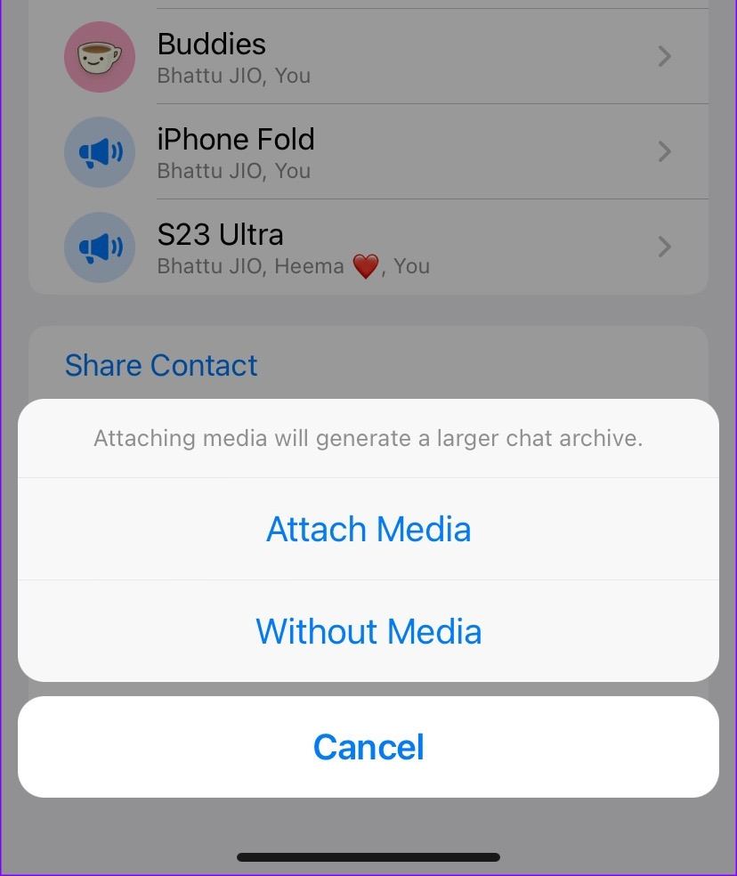 Cách in tin nhắn trò chuyện WhatsApp trên iPhone và Android (12)