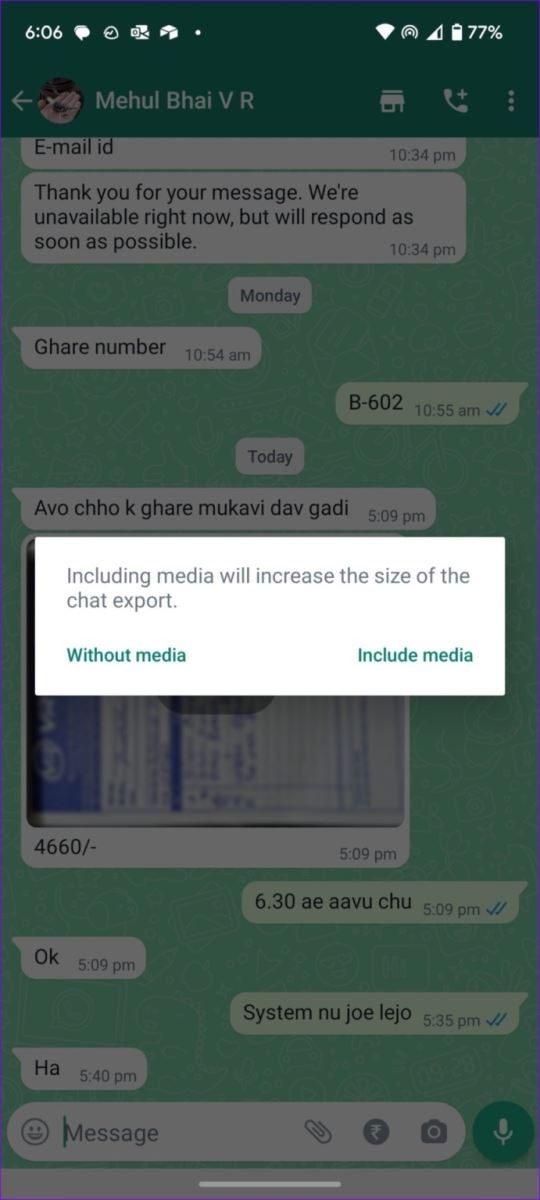 Cách in tin nhắn trò chuyện WhatsApp trên iPhone và Android (4)