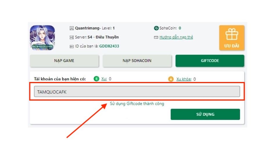 Hướng dẫn nhập code Hư Linh Tam Quốc cùng nhiều phần quà hấp dẫn tháng 5/2023 hình 4