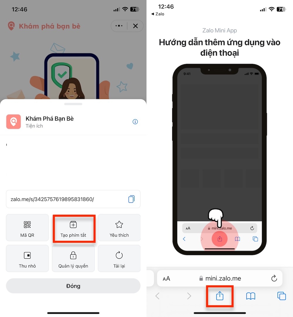 Cách ghim tính năng Hẹn hò trên Zalo ra màn hình chính 3