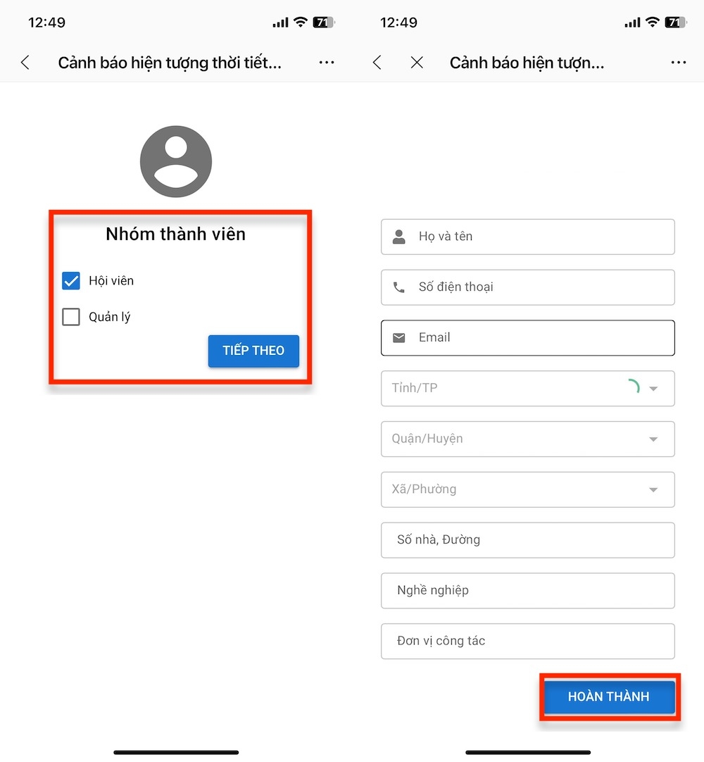 Cách nhận thông báo thời tiết nguy hiểm trên Zalo 3