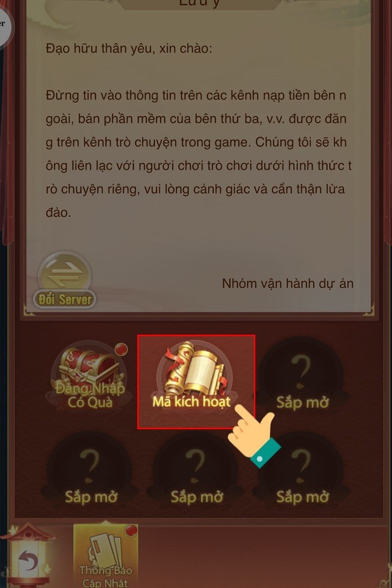 Cách nhập code Thượng Cổ Truyền Kỳ - hình 2