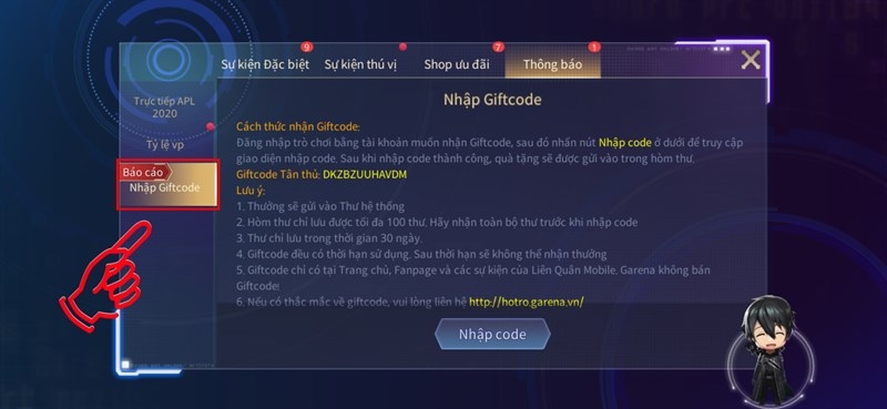 quân - Full code Liên Quân Mobile mới nhất 09/2024 Huong-dan-nhap-giftcode-lien-quan-chi-tiet-nhat4-800x369