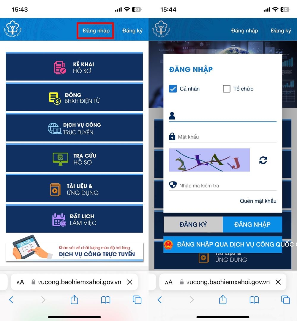 Cách đăng ký BHXH tự nguyện online 1