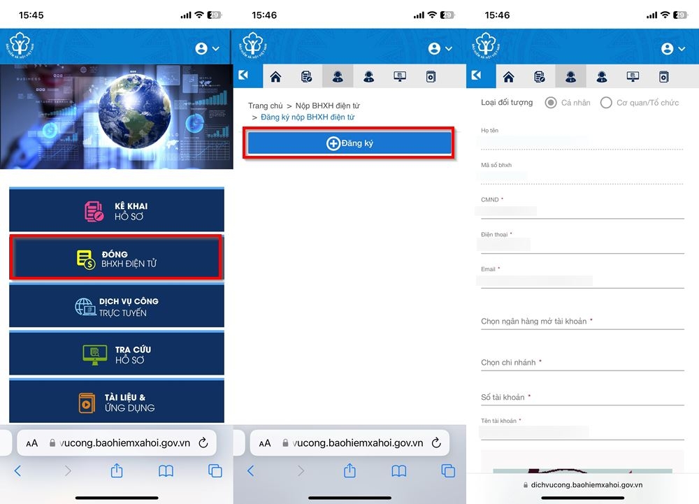 Cách đăng ký BHXH tự nguyện online 2