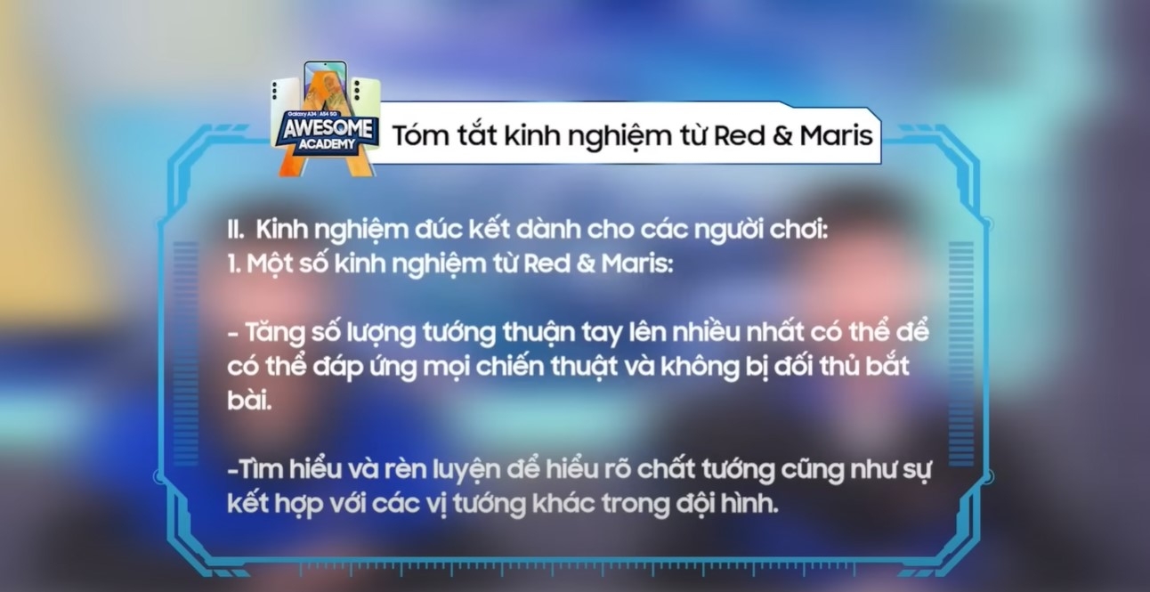 “Học lỏm” 3 mẹo chơi Liên Quân cực hay trên Samsung Galaxy A54 5G của Red, Maris và Lai Bâng 123