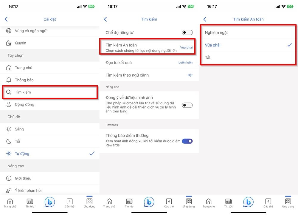 Cách bật chế độ tìm kiếm an toàn trên Bing AI 2