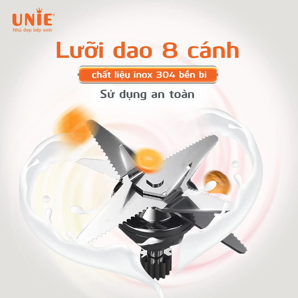 máy làm sữa hạt Unie V3 có lưỡi dao sắc bén