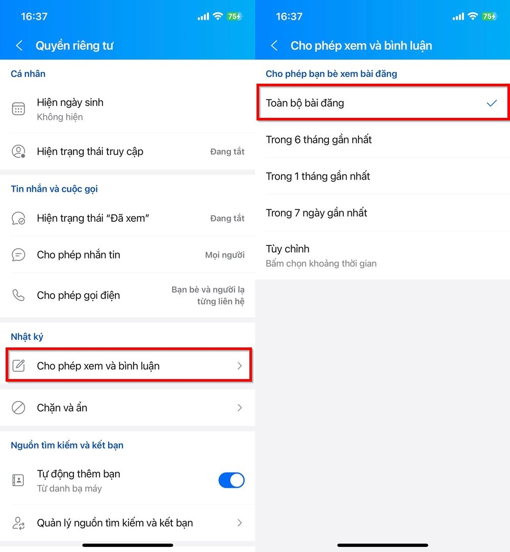 Cách khắc phục lỗi không trả lời được story trên Zalo hiệu quả 4