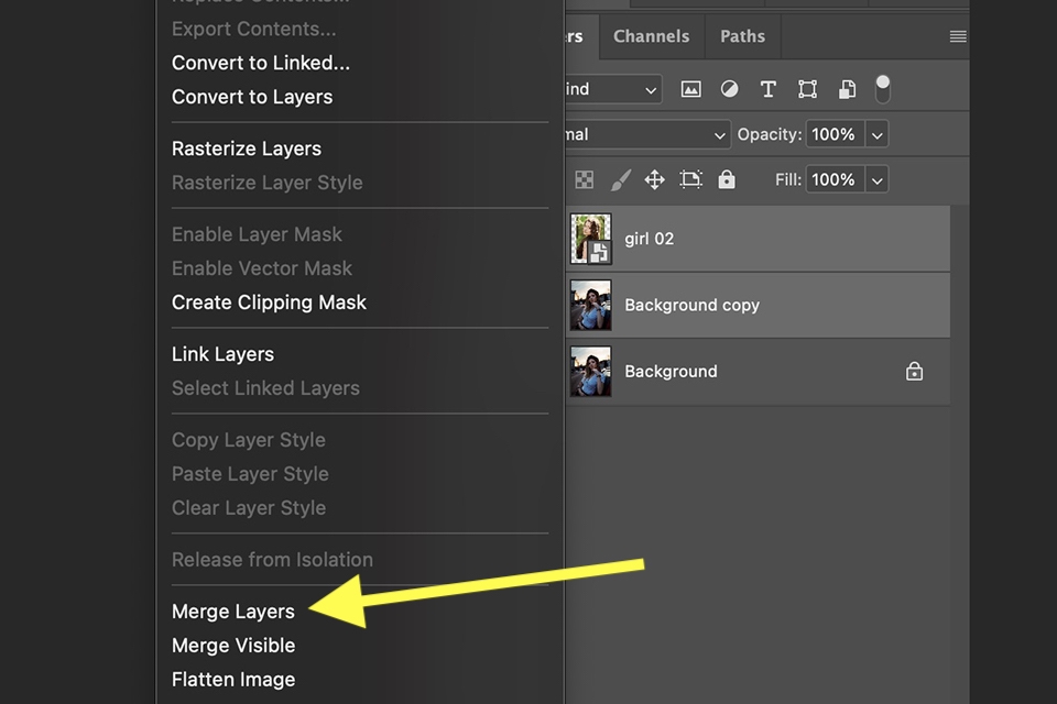 gộp layer trong Photoshop - hình 2