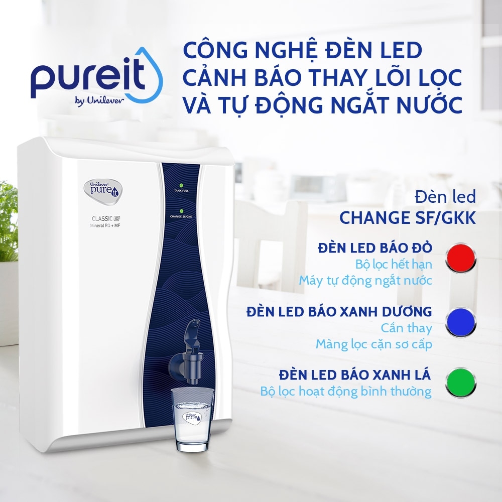 Tính năng cảnh báo Unilever Pureit Casa G2