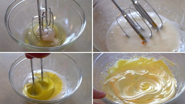 Đánh bông hỗn hợp bột bánh