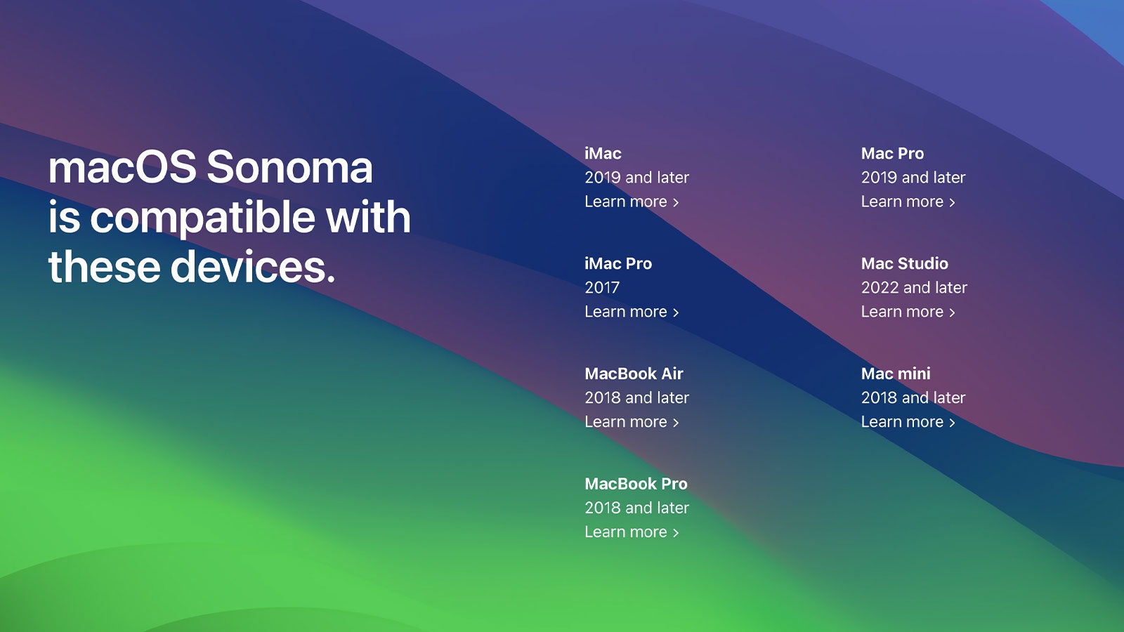 Danh sách đầy đủ máy Mac sẽ được cập nhật macOS Sonoma
