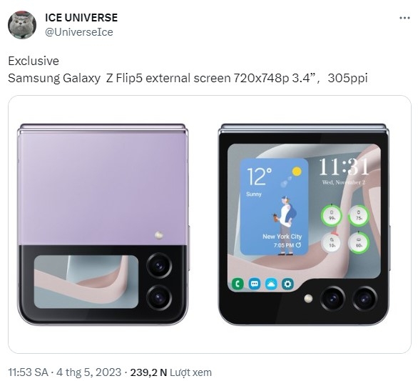 Màn hình phụ Samsung Z Flip 5 (Ảnh 7)