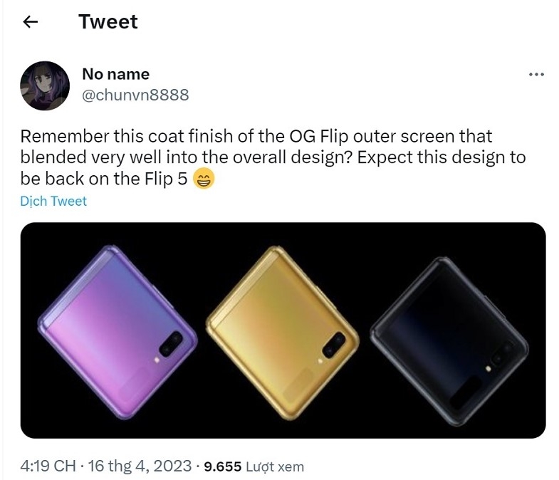Màn hình phụ Samsung Z Flip 5 (Ảnh 3)