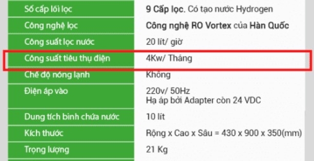 Máy lọc nước có tốn điện không - Ảnh 04