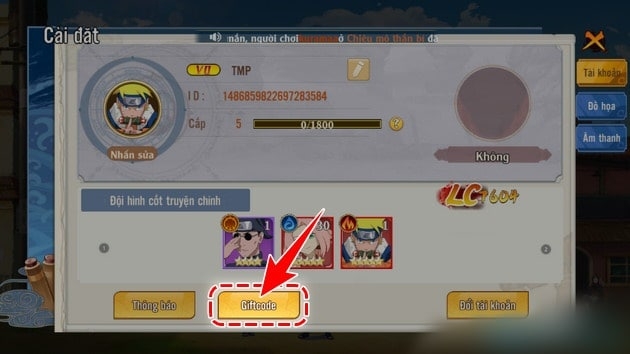 nhập code Liên Minh Nhẫn Giả - hình 2
