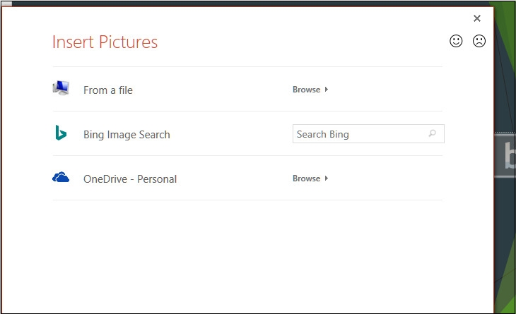 Chọn hình ảnh tải lên từ 1 trong 3 nguồn