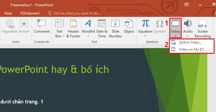 Chọn cách hiển thị video mong muốn