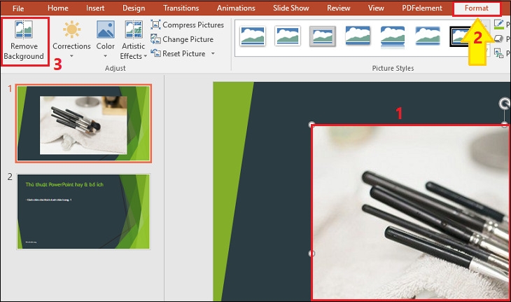 Giữ chuột ở bức ảnh muốn tách nền, sau đó ấn Remove Background.