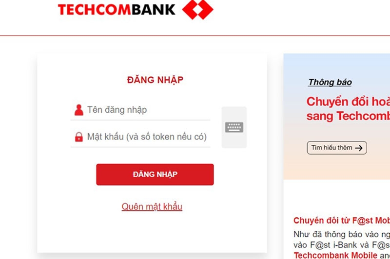 Quên mật khẩu Techcombank lấy lại bằng cách nào (Ảnh 7)