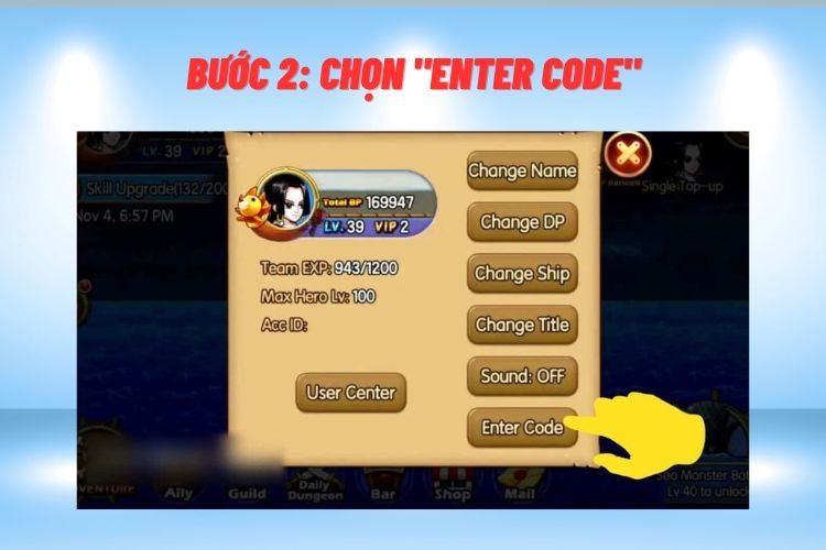Hướng dẫn cách nhập code Sunny Pirates mới nhất năm 2023