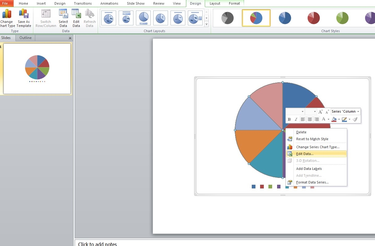 Mở xem bảng Data