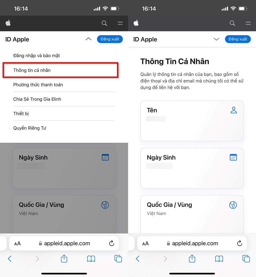 Cách thay đổi thông tin cá nhân trên ID Apple 3
