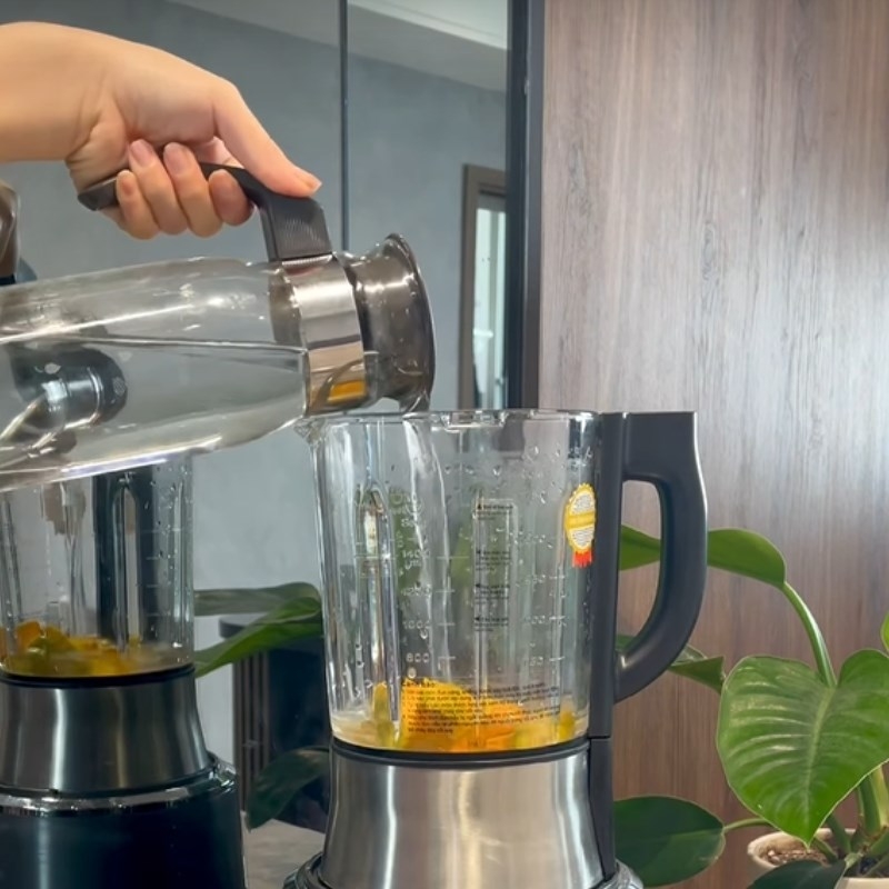cách nấu sữa bí đỏ hạt điều bằng máy làm sữa hạt