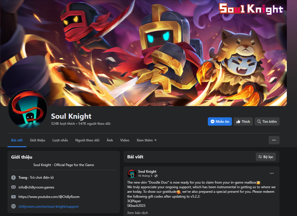 Các cách nhận thêm mã code Soul Knight
