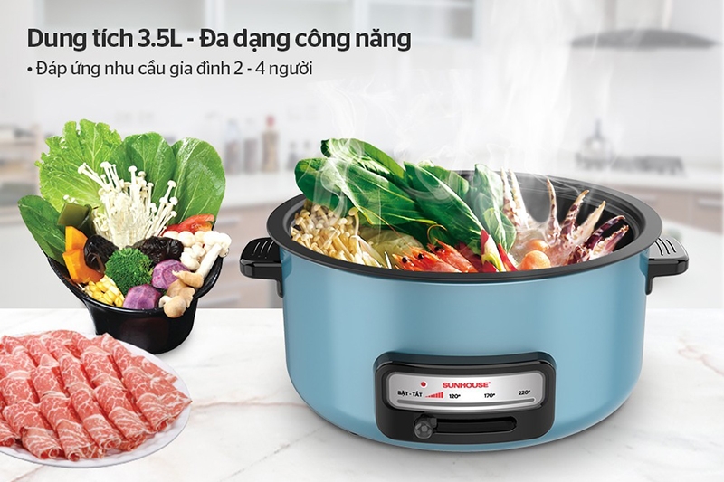 Review nồi lẩu điện Sunhouse SHD4527 (Ảnh 4)