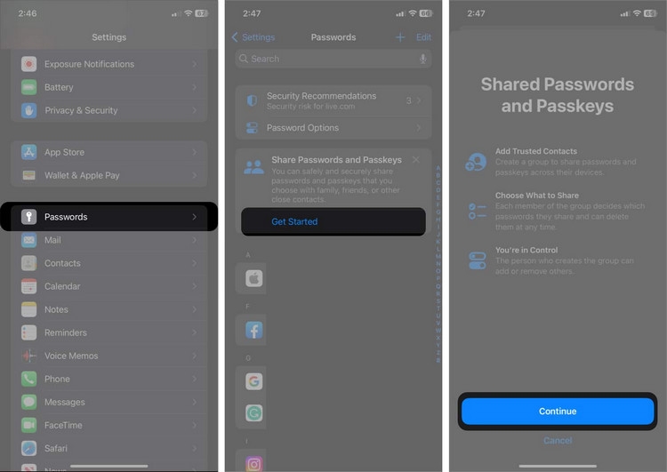 Khám phá cách chia sẻ mật khẩu gia đình trên iOS 17 (1)