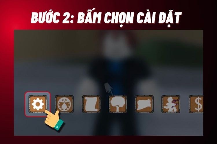 Vào Cài đặt (biểu tượng răng cưa)