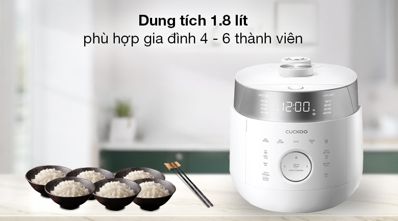 Nồi áp suất nhỏ 2-3 lít tốt: Cuckoo 1.8 lít CRP-LHTR1009F