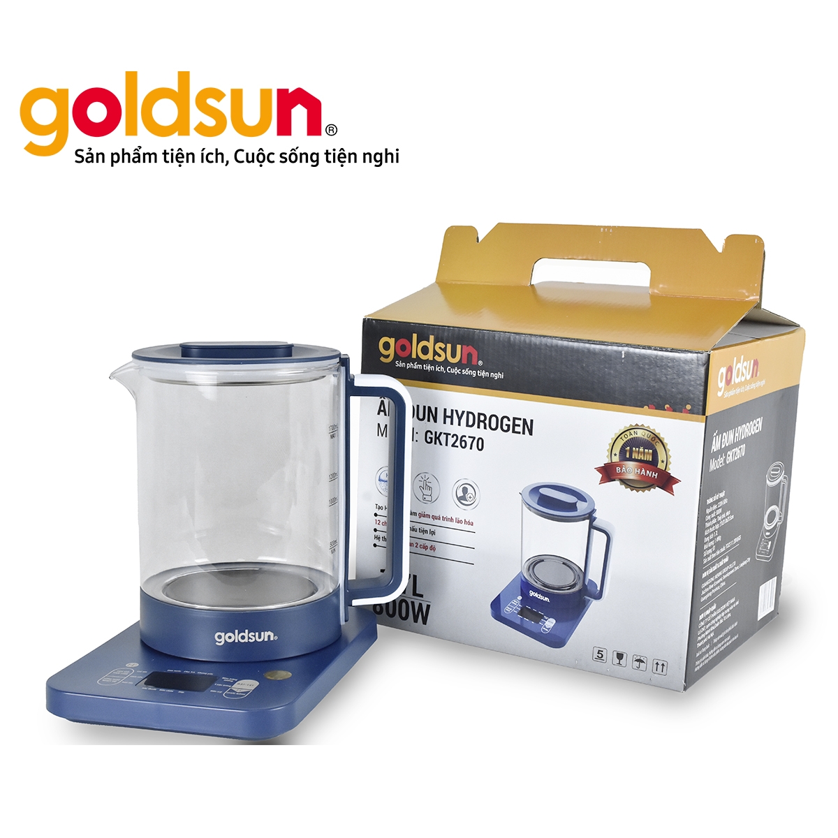 Ấm siêu tốc Goldsun có 2 loại